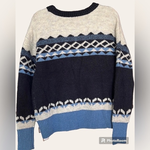 A.N.A. (A NEW APPROACH) Navy Blue/Lt. Blue/Cream Crewneck Sweater, Medium,NWT. - Picture 6 of 6